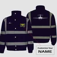 Thumbnail for Boeing 717 Silhouette Designed Reflective Winter Jackets