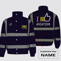 Thumbnail for I Like Aviation Designed Reflective Winter Jackets