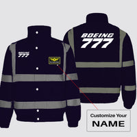 Thumbnail for Boeing 777 & Text Designed Reflective Winter Jackets