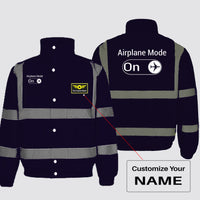 Thumbnail for Airplane Mode On Designed Reflective Winter Jackets