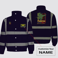 Thumbnail for Fighter Machine Designed Reflective Winter Jackets