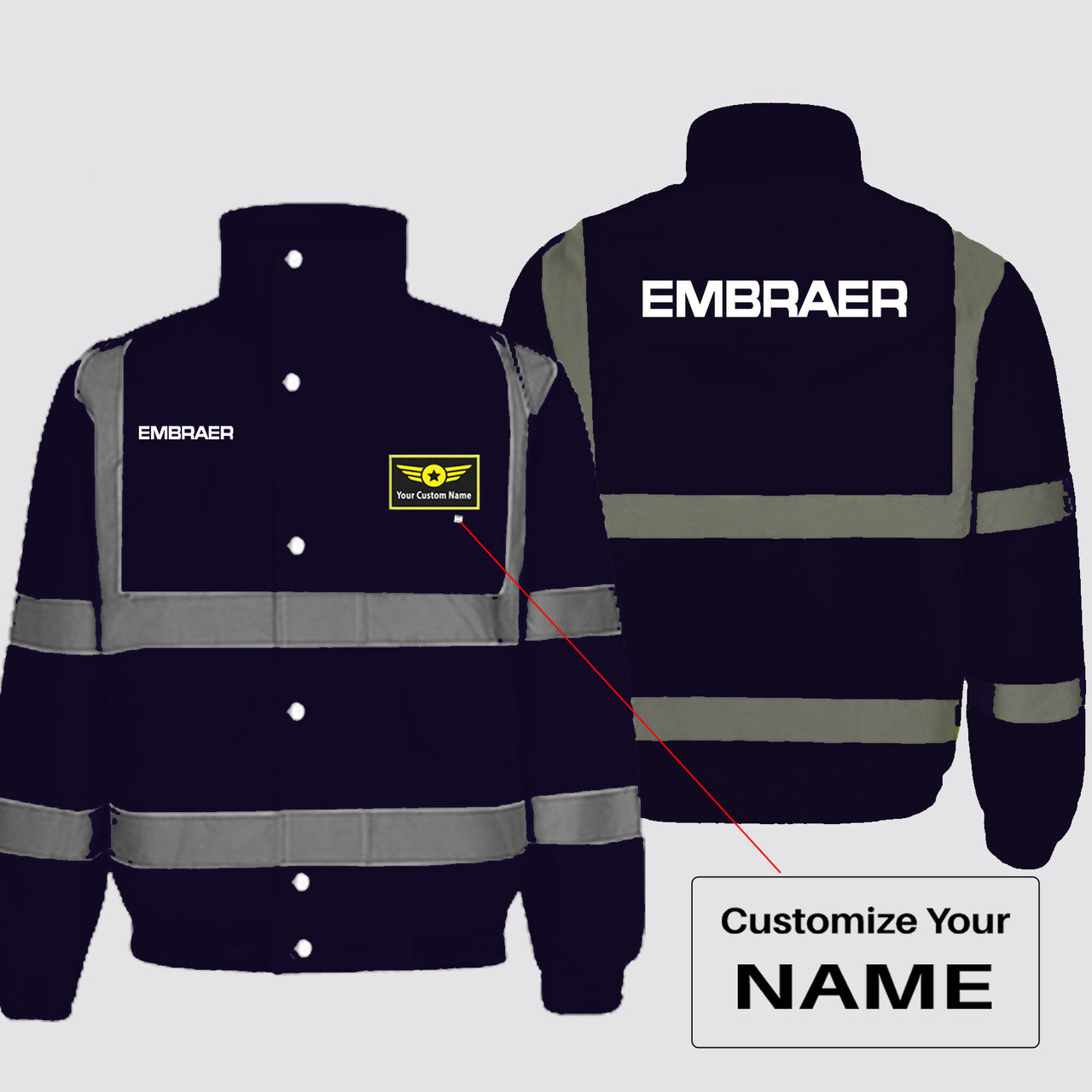 Embraer & Text Designed Reflective Winter Jackets