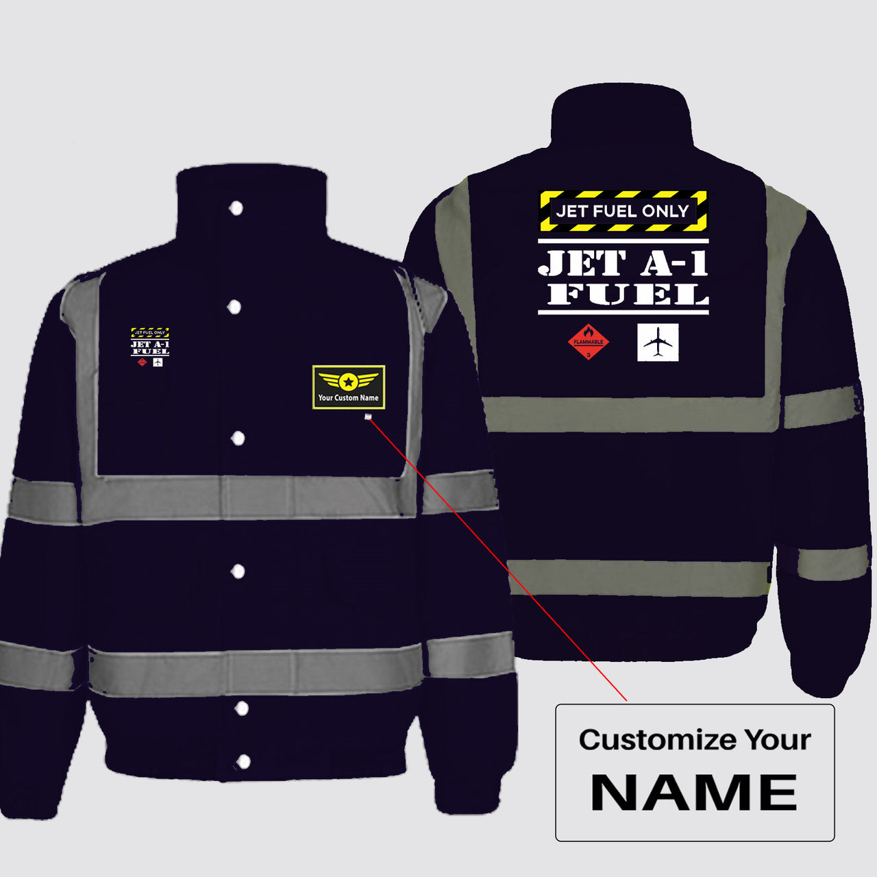 Jet Fuel Only Designed Reflective Winter Jackets