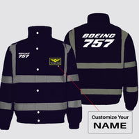 Thumbnail for Boeing 757 & Text Designed Reflective Winter Jackets