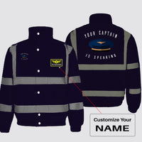 Thumbnail for Your Captain Is Speaking Designed Reflective Winter Jackets