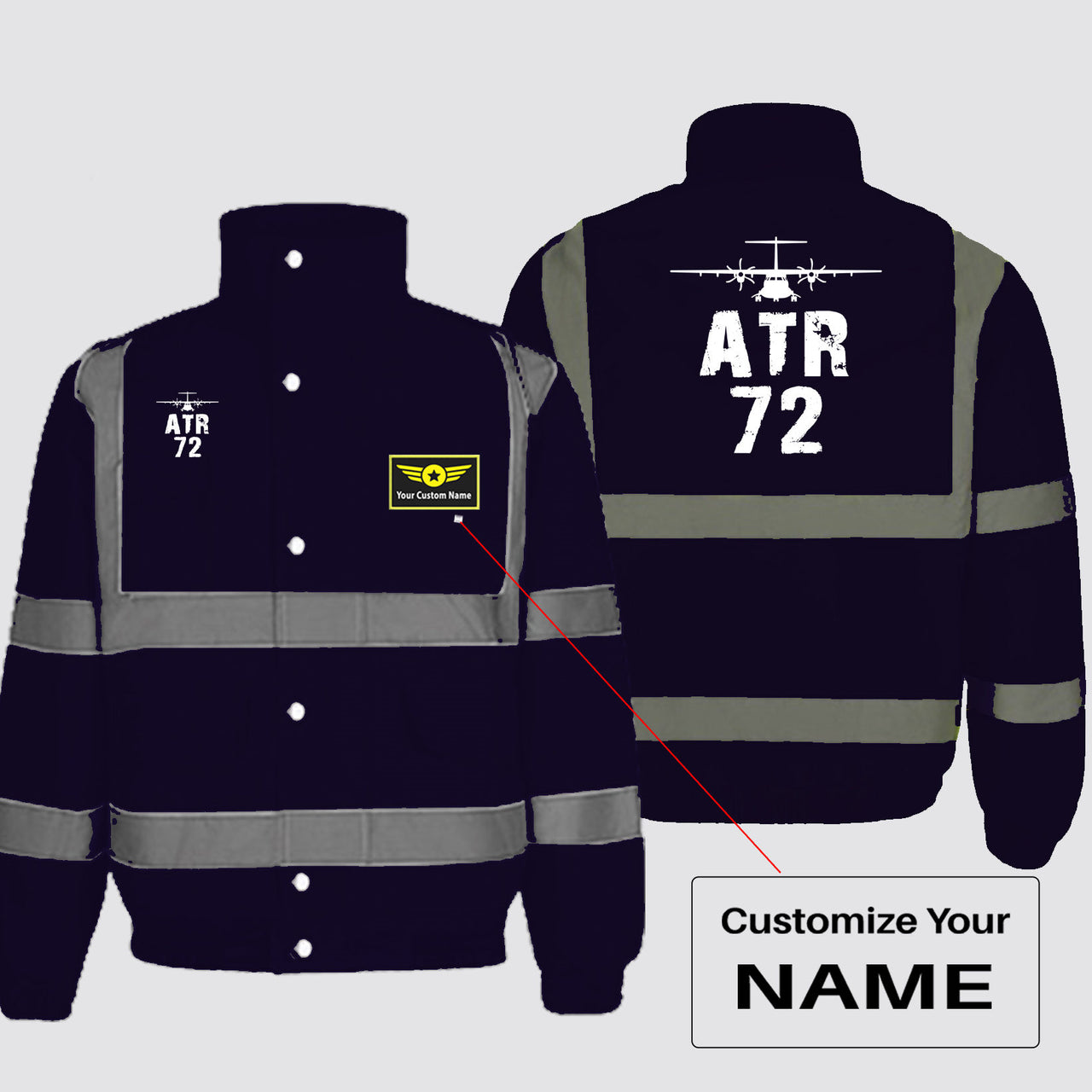 ATR-72 & Plane Designed Reflective Winter Jackets