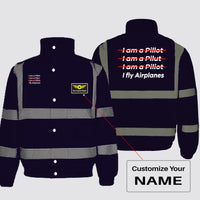Thumbnail for I Fly Airplanes Designed Reflective Winter Jackets