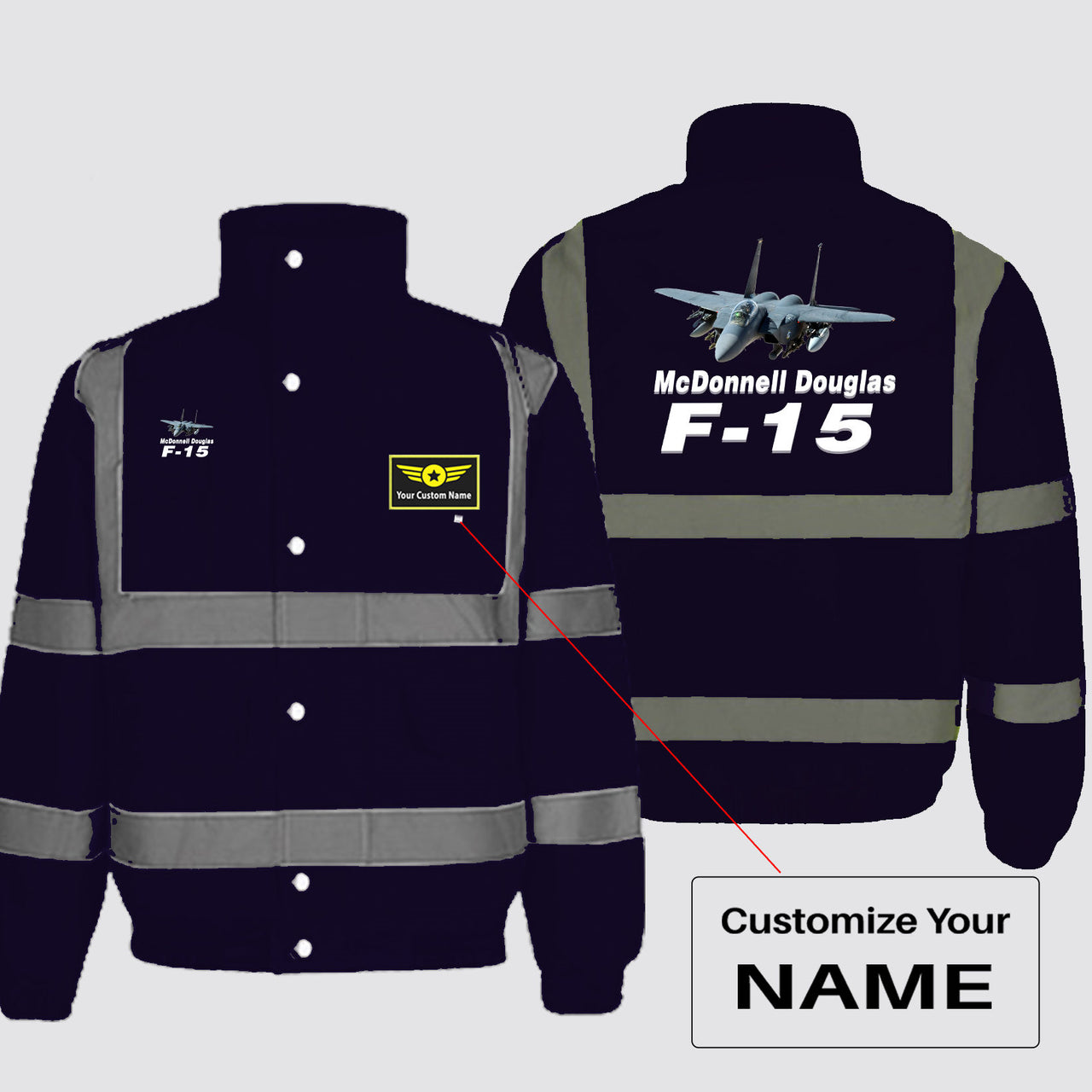The McDonnell Douglas F15 Designed Reflective Winter Jackets