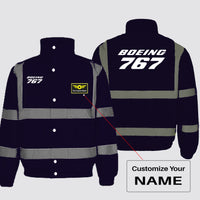 Thumbnail for Boeing 767 & Text Designed Reflective Winter Jackets