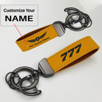 Thumbnail for 777 Flat Text Design Horseshoe Buckle Key Chains