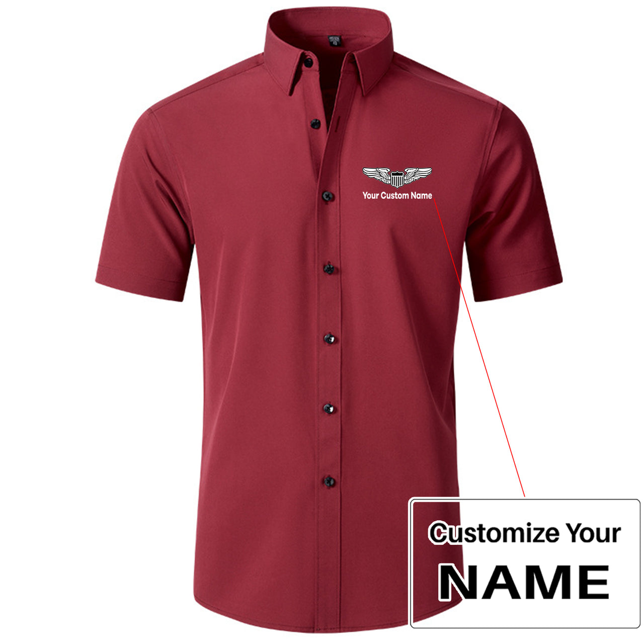 Custom Name (Military Badge) Design Super Quality Short Sleeve Shirts