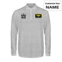 Thumbnail for Piper PA28 & Plane Designed Long Sleeve Polo T-Shirts