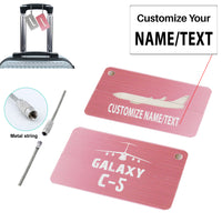 Thumbnail for Galaxy C-5 & Plane Designed Aluminum Airplane Luggage Tags