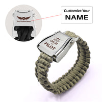 Thumbnail for Pilot (777 Silhouette) Design Airplane Seat Belt Bracelet