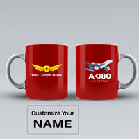 Thumbnail for Airbus A380 Love at first flight Designed Ceramic White Mugs