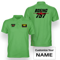 Thumbnail for Amazing Boeing 757 Designed Double Side Polo T-Shirts