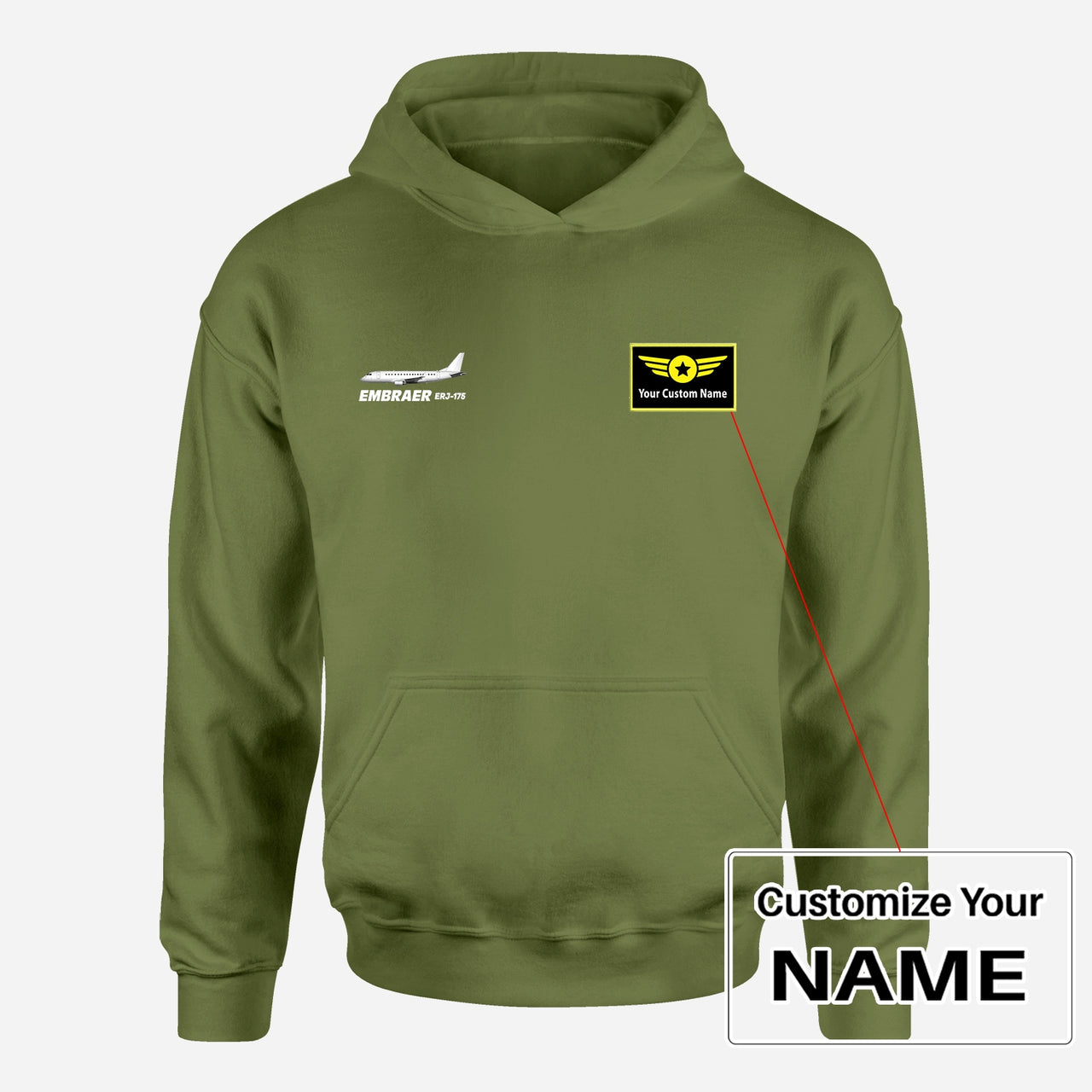 The Embraer ERJ-175 Designed Hoodies