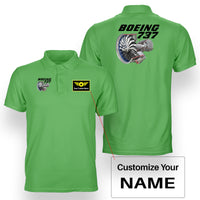 Thumbnail for Boeing 737+Text & CFM LEAP-1 Engine Designed Double Side Polo T-Shirts