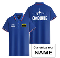 Thumbnail for Concorde & Plane Designed Stylish Polo T-Shirts (Double-Side)