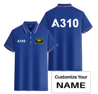Thumbnail for A310 Flat Text Designed Stylish Polo T-Shirts (Double-Side)