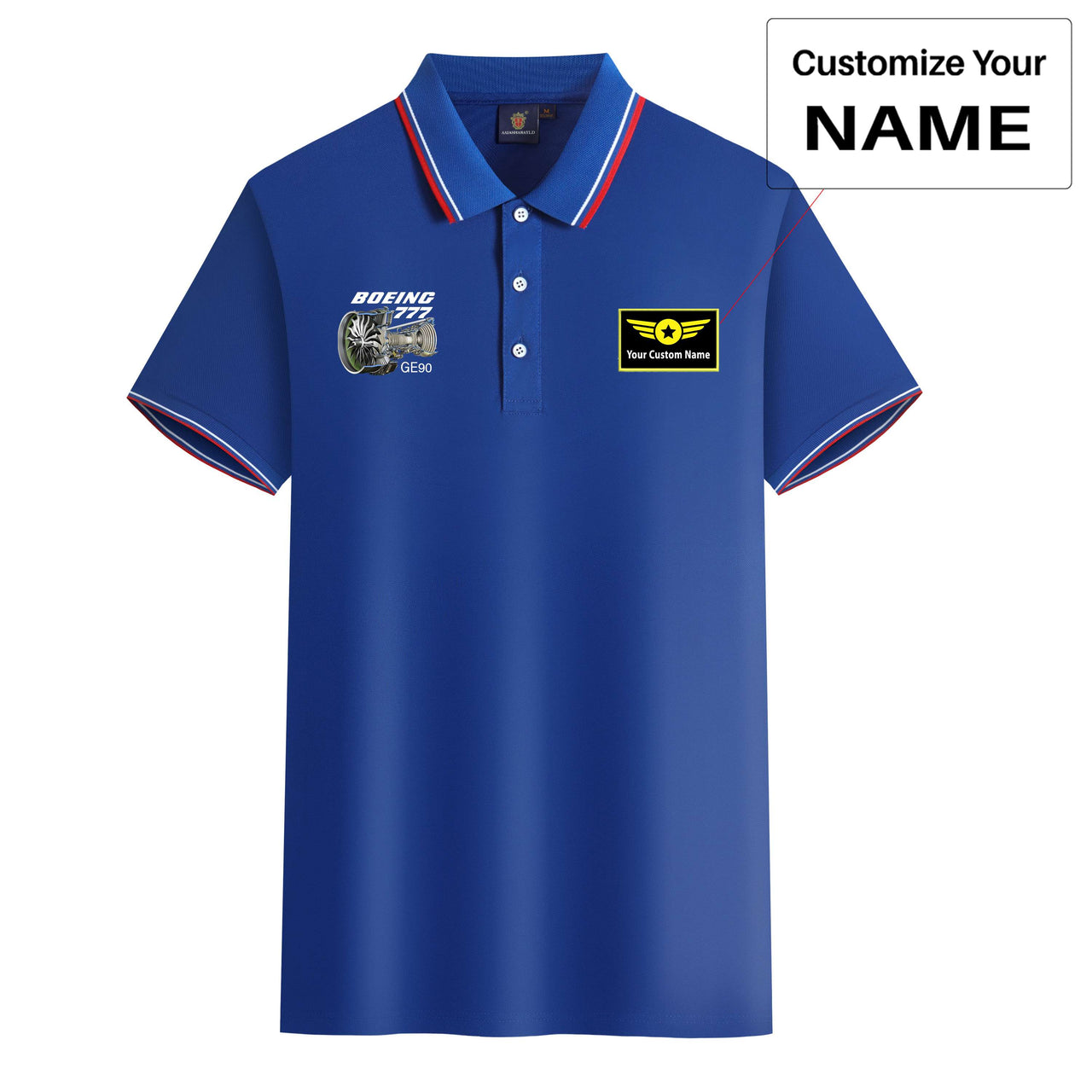 Boeing 777 & GE90 Engine Designed Stylish Polo T-Shirts