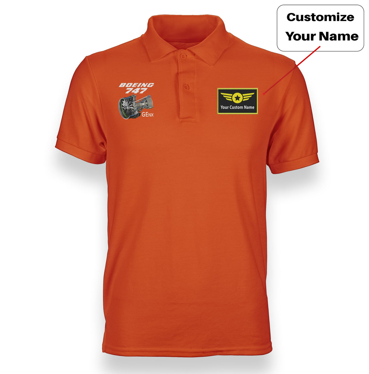 Boeing 747 & GENX Engine Designed "WOMEN" Polo T-Shirts