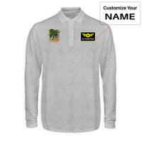 Thumbnail for Fighter Machine Designed Long Sleeve Polo T-Shirts