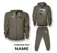 Thumbnail for Boeing 777 & GE90 Engine Designed Zipped Hoodies & Sweatpants Set