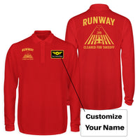 Thumbnail for Cleared For Takeoff Designed Long Sleeve Polo T-Shirts (Double-Side)