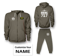 Thumbnail for Boeing 757 & Plane Designed Zipped Hoodies & Sweatpants Set