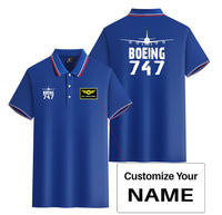 Thumbnail for Boeing 747 & Plane Designed Stylish Polo T-Shirts (Double-Side)