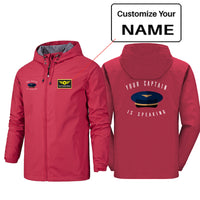 Thumbnail for Your Captain Is Speaking Designed Rain Jackets & Windbreakers