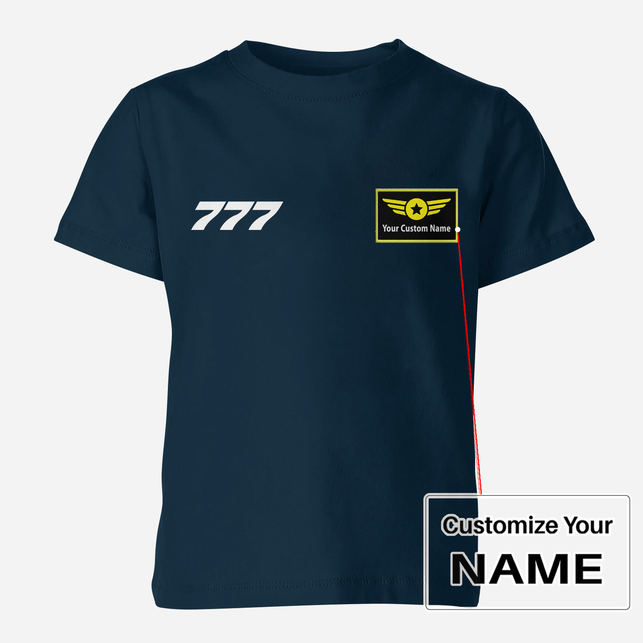 777 Flat Text Designed Children T-Shirts