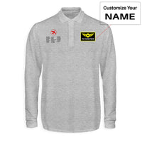 Thumbnail for Aviation Alphabet 2 Designed Long Sleeve Polo T-Shirts