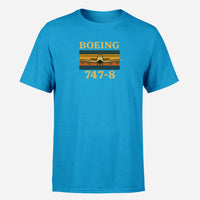 Thumbnail for Retro Boeign 747-8 Design Super Quality T-Shirts