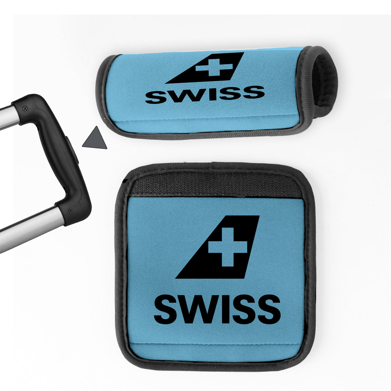 Swiss International Airlines Designed Neoprene Luggage Handle Covers