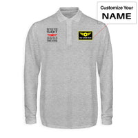 Thumbnail for Once You've Tasted Flight Designed Long Sleeve Polo T-Shirts