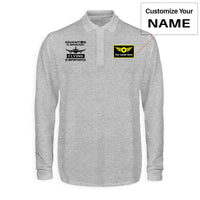 Thumbnail for Flying is Importanter Designed Long Sleeve Polo T-Shirts