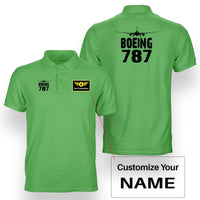 Thumbnail for Boeing 787 & Plane Designed Double Side Polo T-Shirts
