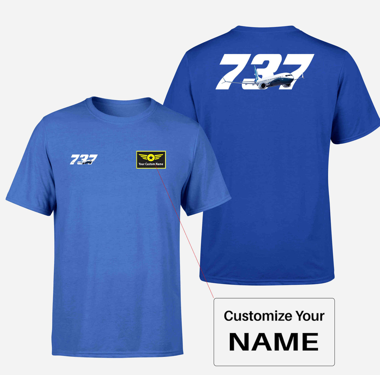 Super Boeing 737 Designed Double-Side T-Shirts