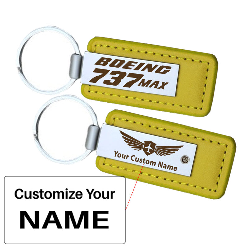 Boeing 737Max Faux Leather Key Chains