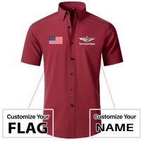 Thumbnail for Custom Flag &Custom Name (US Air Force & Star) Design Super Quality Short Sleeve Shirts
