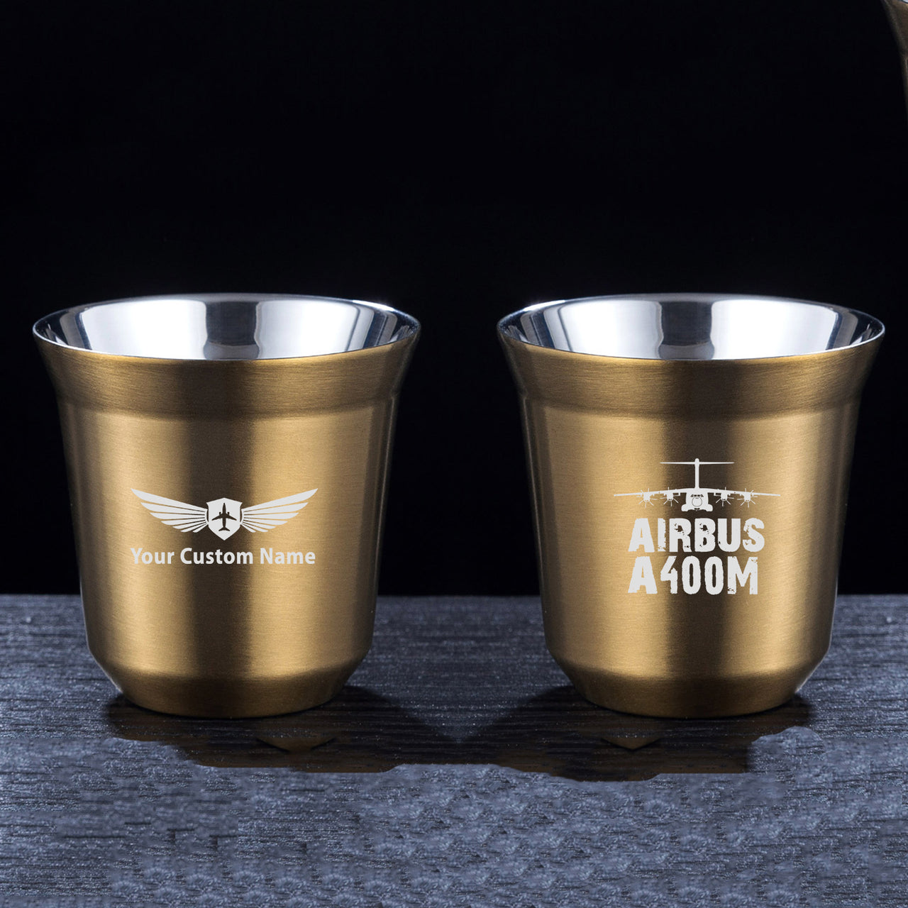 Airbus A400M & Plane Designed Double Wall Stainless Steel Coffee Mugs