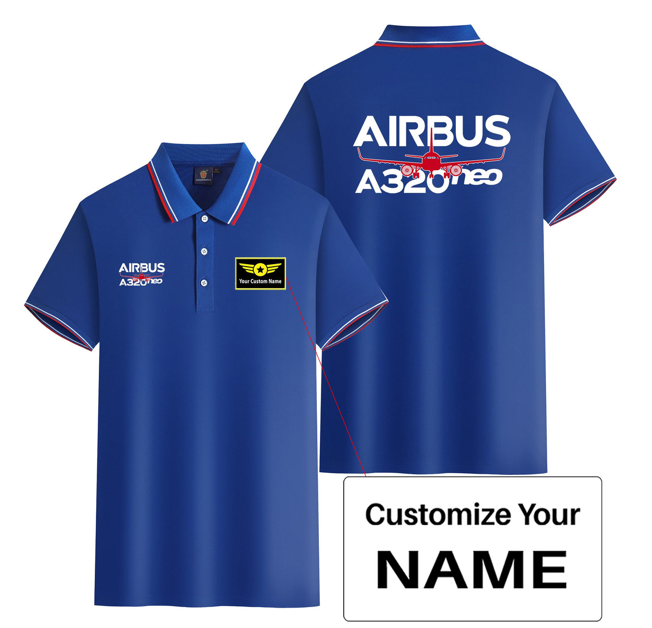 Amazing Airbus A320neo Designed Stylish Polo T-Shirts (Double-Side)