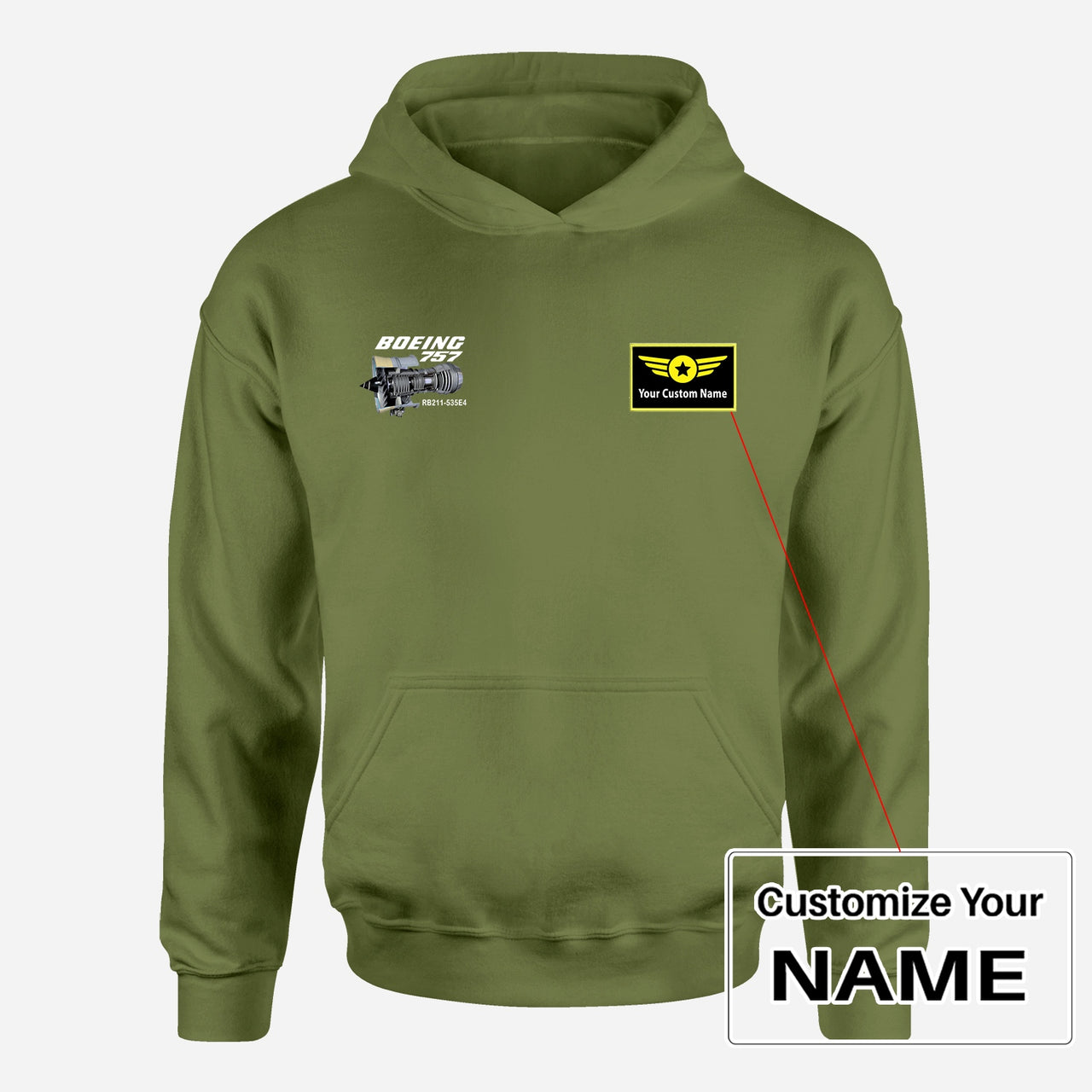 Boeing 757 & Rolls Royce Engine (RB211) Designed Hoodies