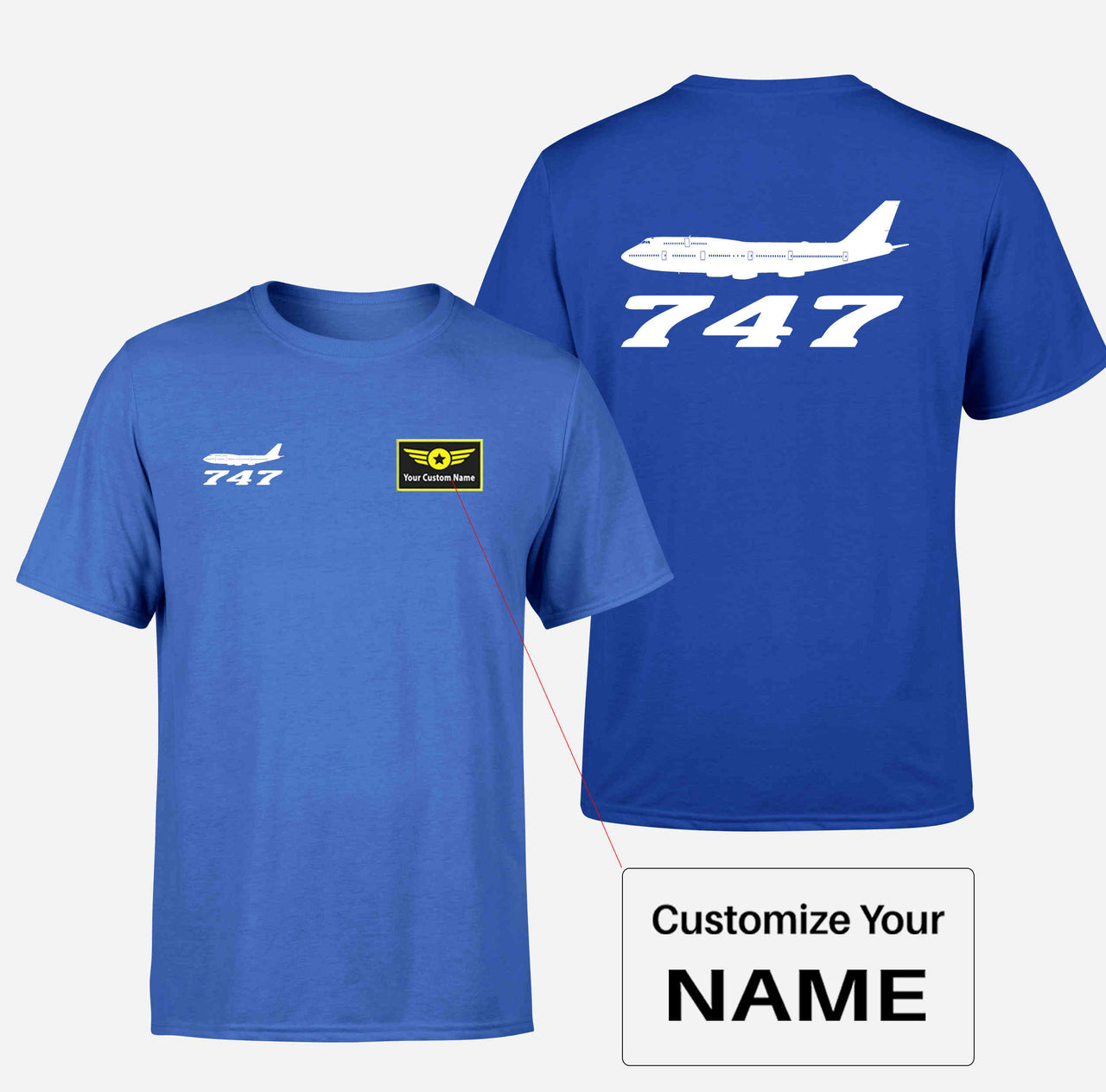Boeing 747 - Queen of the Skies Designed Double-Side T-Shirts