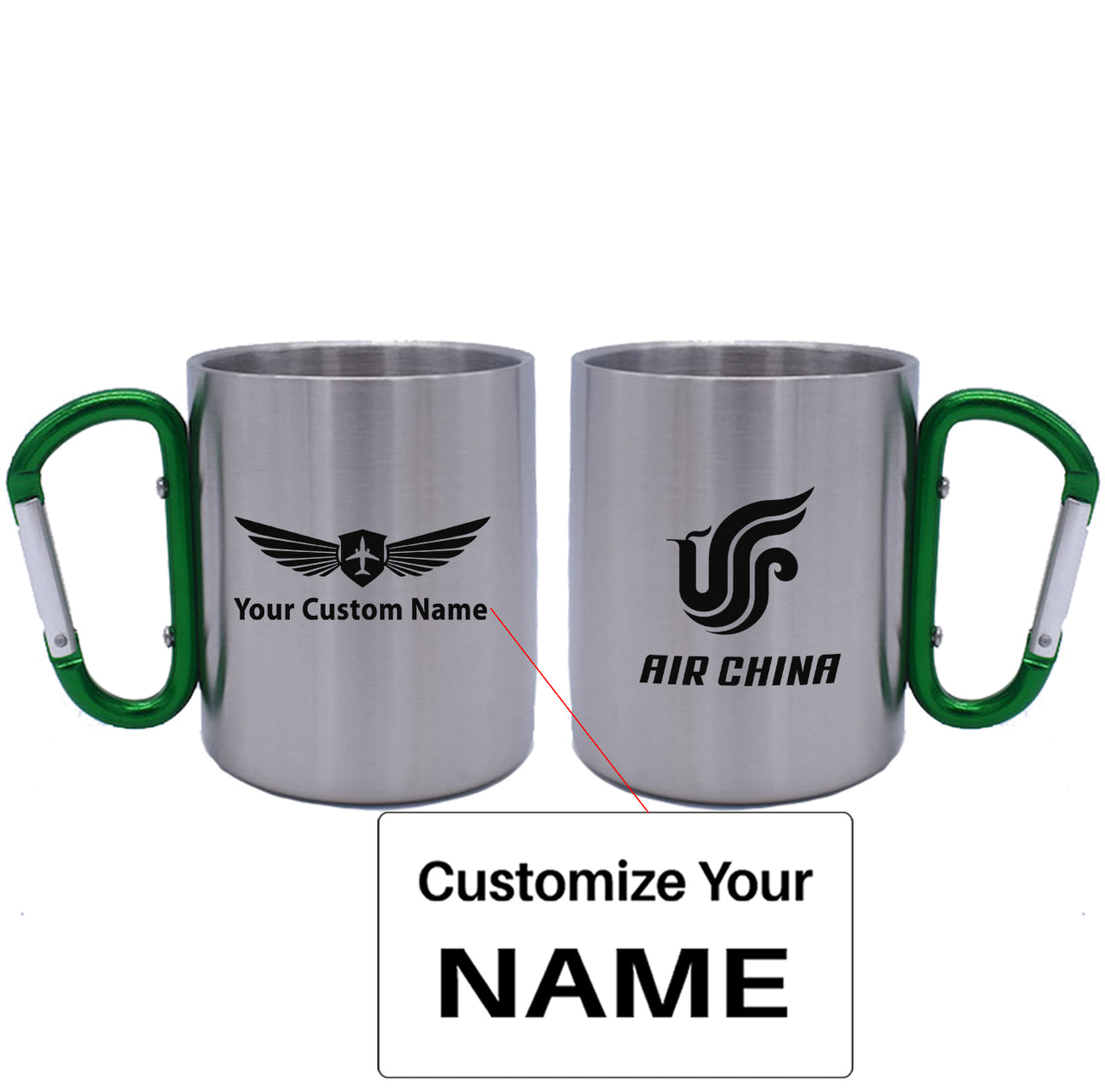 Air China Airlines Designed Stainless Steel Outdoors Mugs