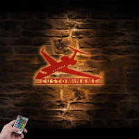 Thumbnail for Amazing Business Jet Aircraft (FL-14) Designed Metal Wall Art LED Light