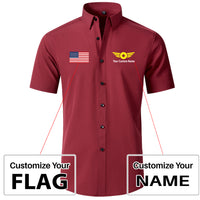 Thumbnail for Custom Flag & Name with Badge 4 Design Super Quality Short Sleeve Shirts