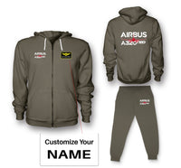 Thumbnail for Amazing Airbus A320neo Designed Zipped Hoodies & Sweatpants Set